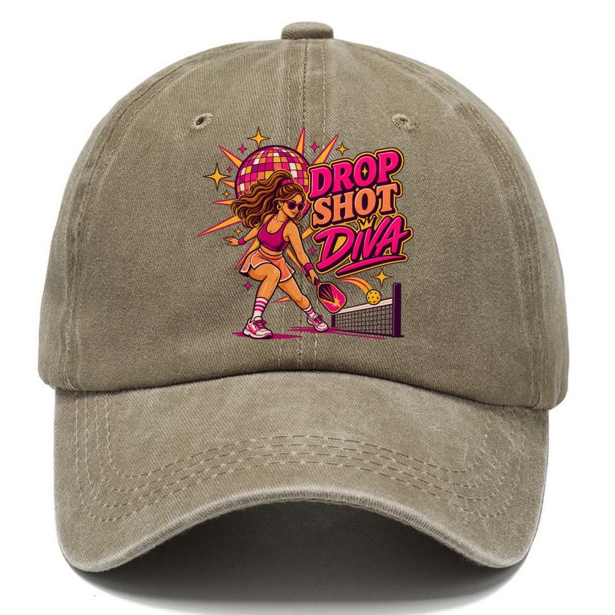Drop Shot Diva Pickleball Life Classic Cap – Warm Sand