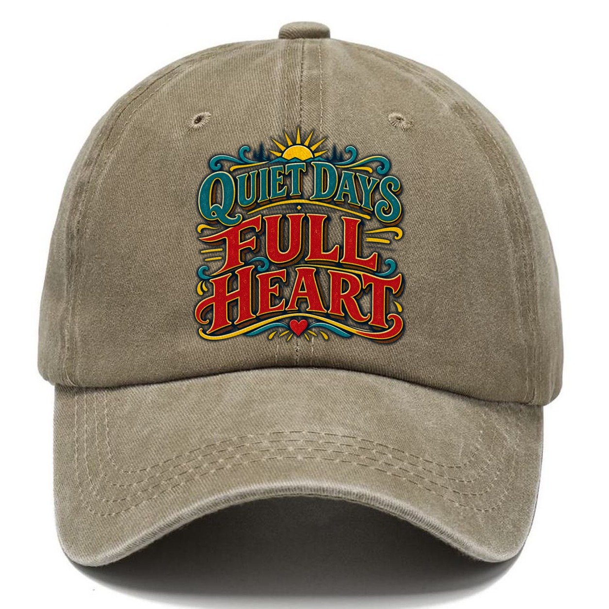 Quiet Days Full Heart Retired Living Classic Cap – Warm Sand