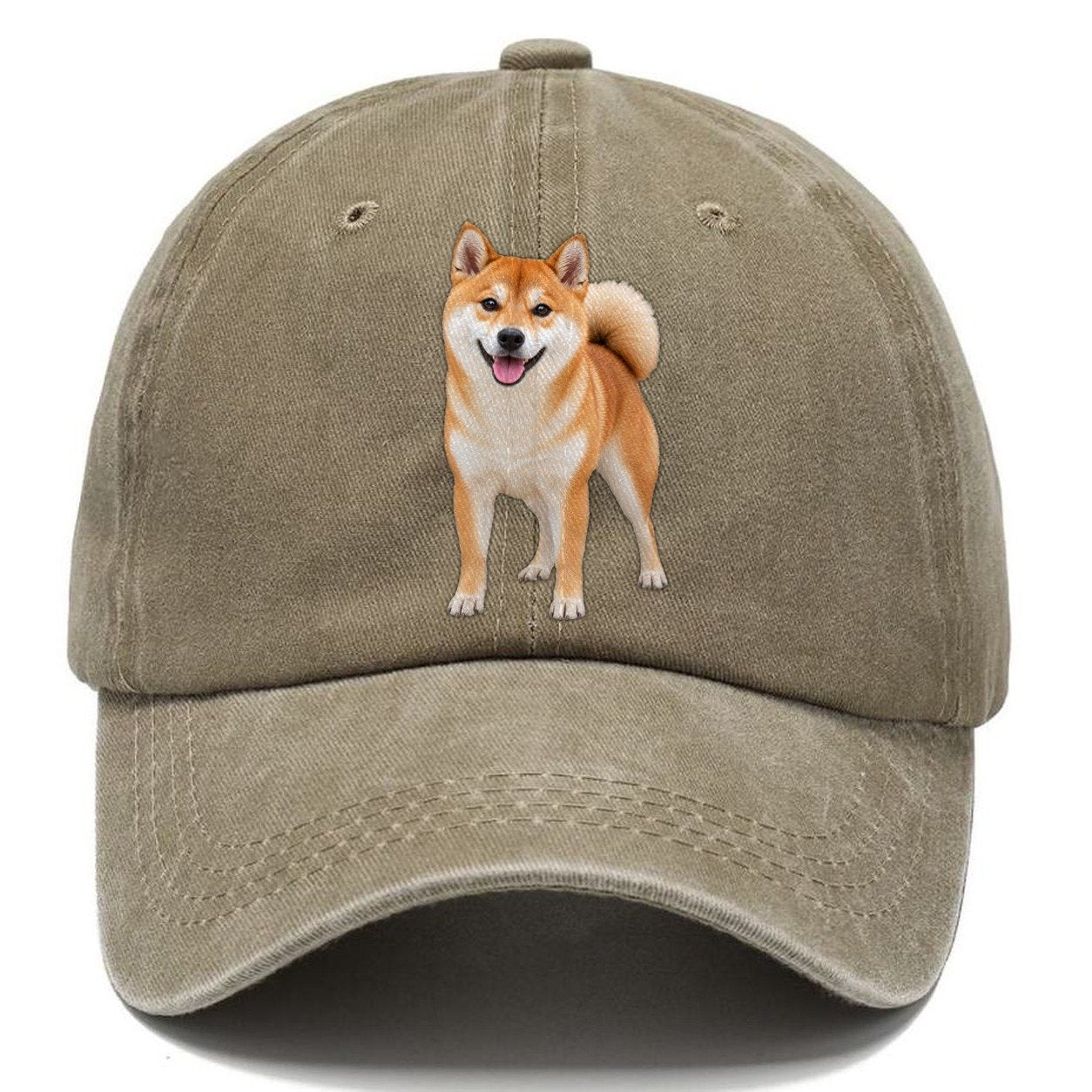 Shiba Inu Standing Top Breeds Classic Cap – Warm Sand