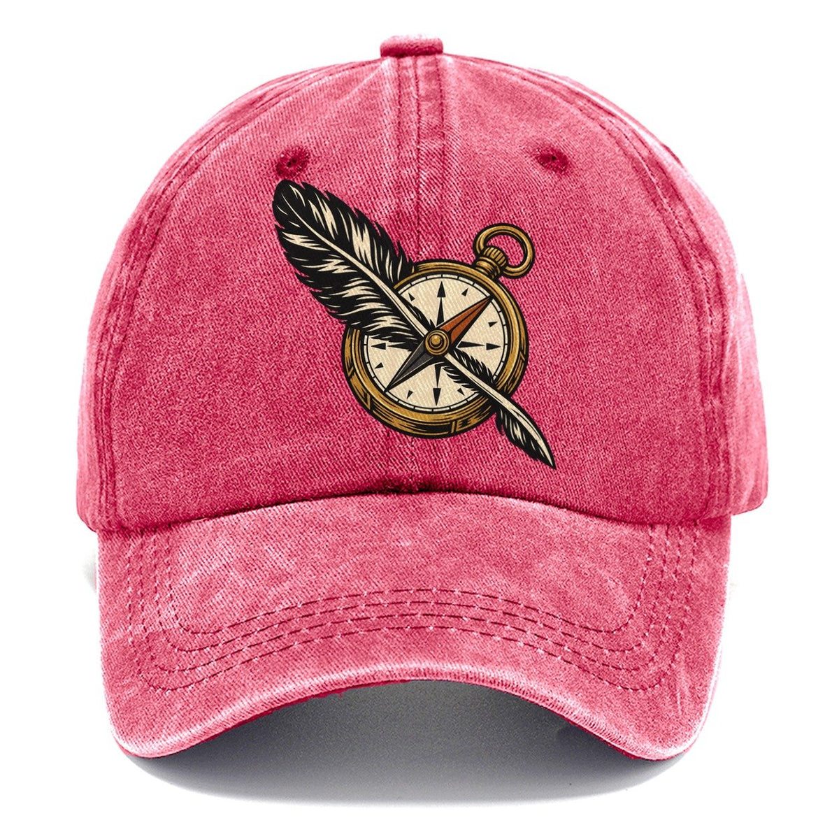 Raven Feather Compass Sundown Familiars Classic Cap – Pomegranate Blush