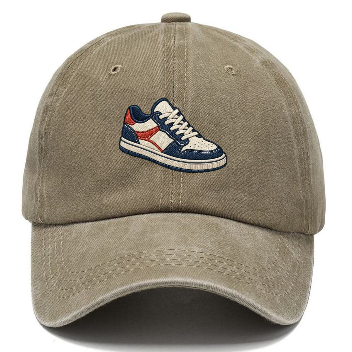 Low Top Court Sneaker Tiny Solo Marks Classic Cap – Warm Sand