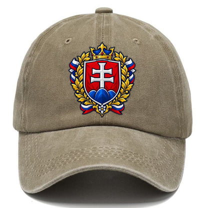 Slovakia Heraldic Crest Country Logos Classic Cap – Warm Sand