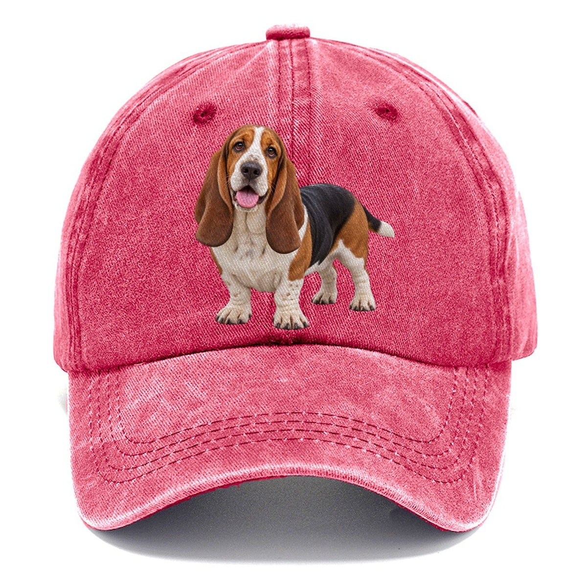 Basset Hound Standing Top Breeds Classic Cap – Pomegranate Blush