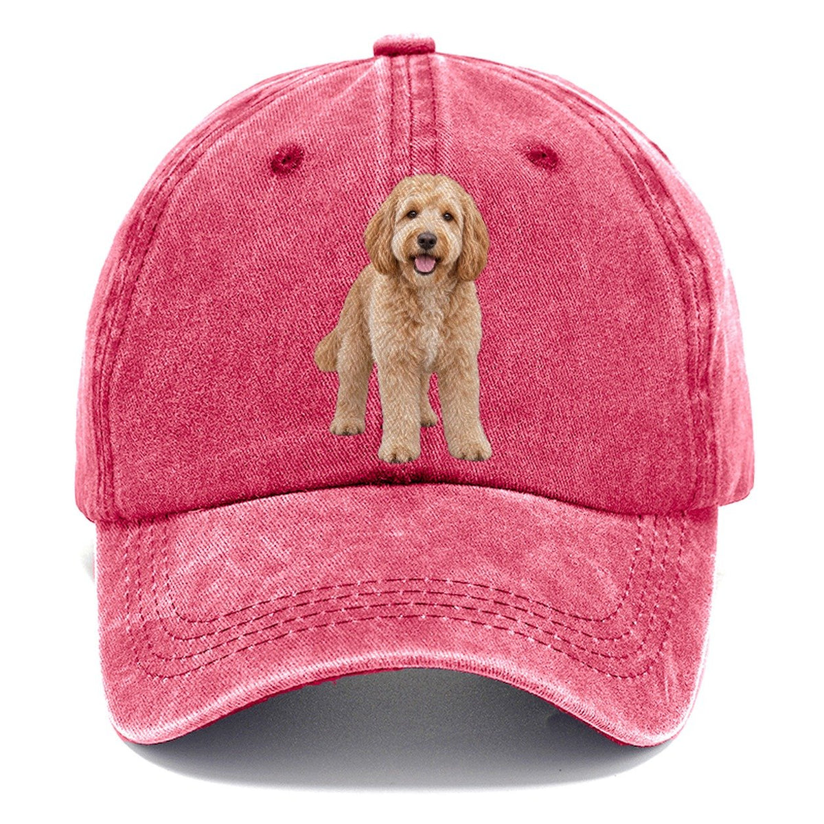 Goldendoodle Standing Top Breeds Classic Cap – Pomegranate Blush