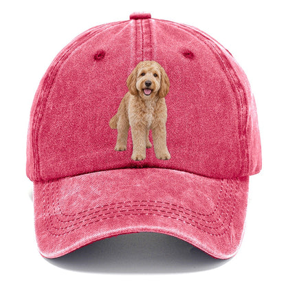 Goldendoodle Standing Top Breeds Classic Cap – Pomegranate Blush