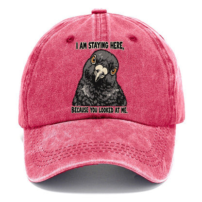 I Am Staying Here Feral Logic Classic Cap – Pomegranate Blush