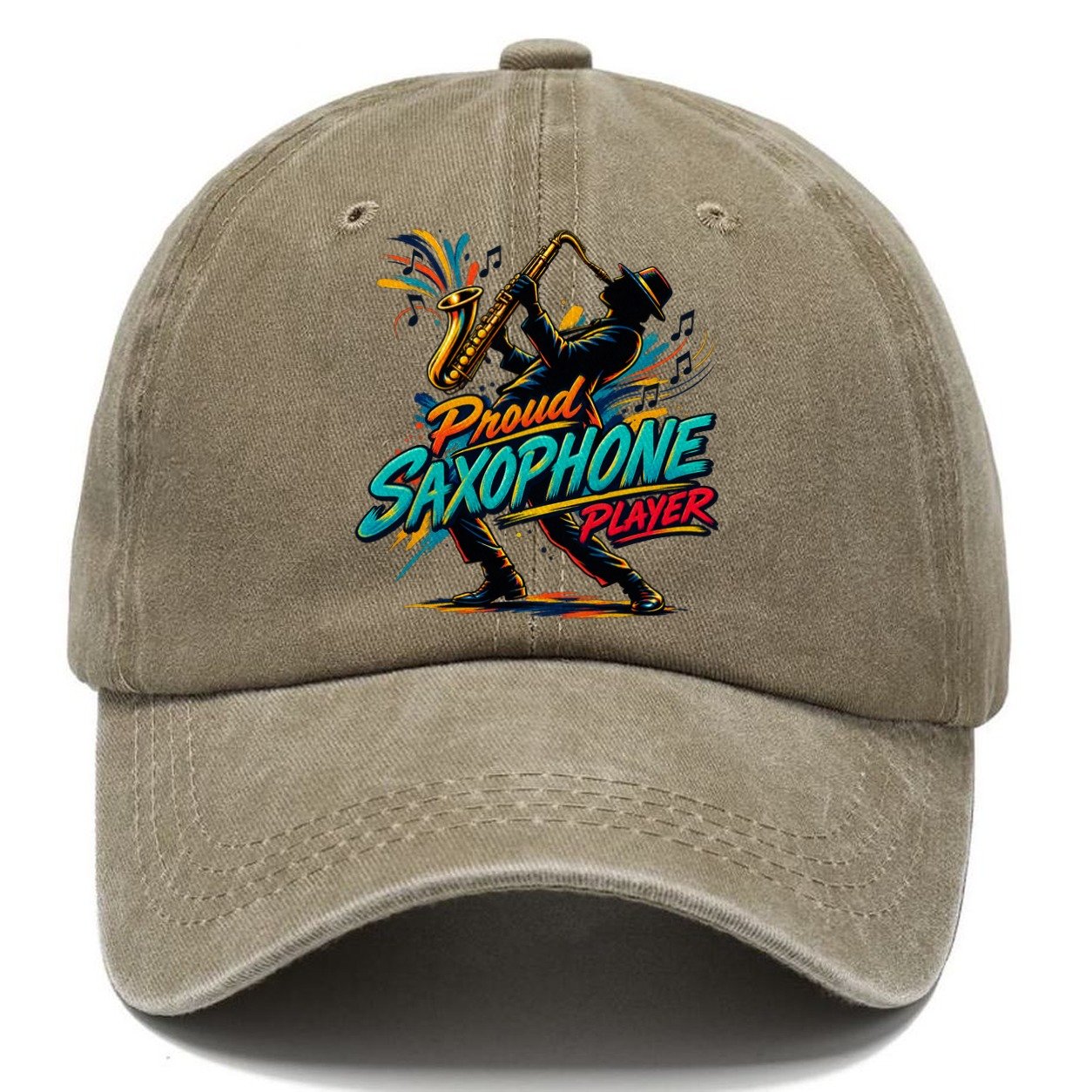 Proud Saxophone Player Music Instruments Classic Cap – Warm Sand