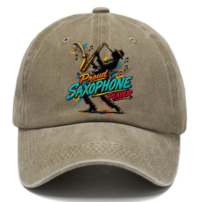Proud Saxophone Player Music Instruments Classic Cap – Warm Sand