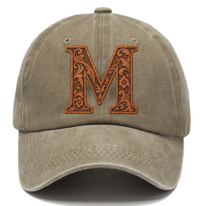 Tooled Leather M Monogram Classic Cap – Warm Sand