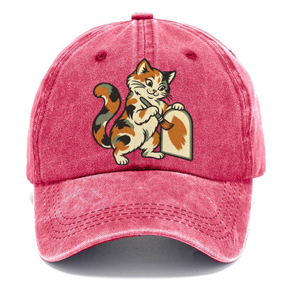Calico Cat Painter Sundown Familiars Classic Cap – Pomegranate Blush