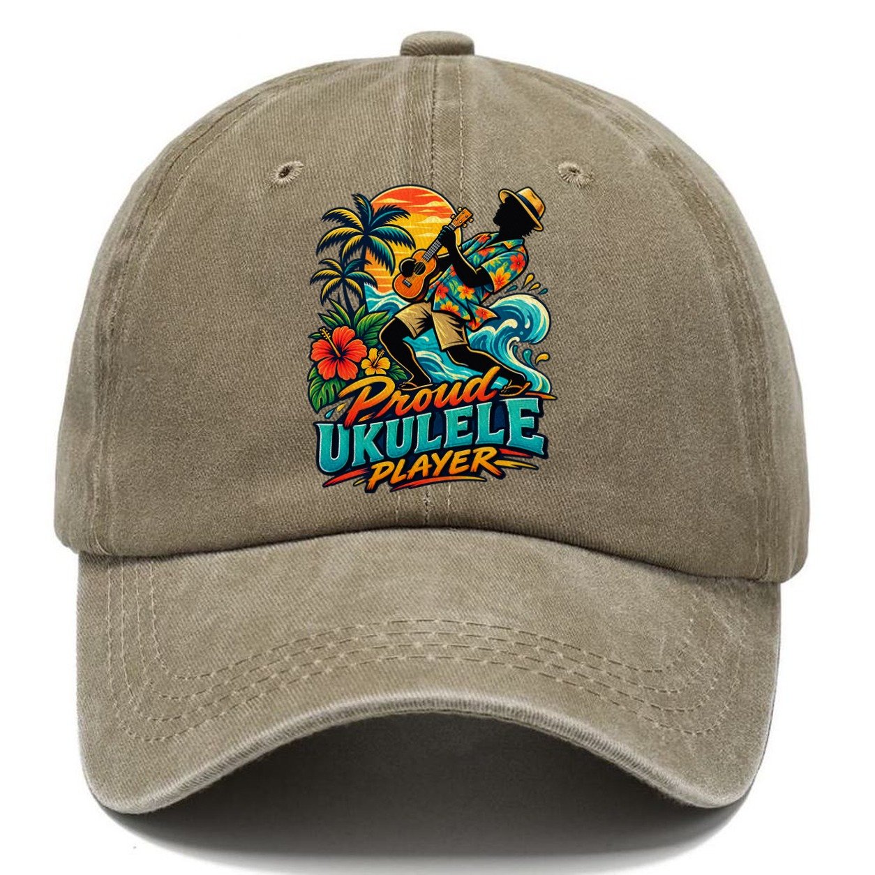 Proud Ukulele Player Music Instruments Classic Cap – Warm Sand