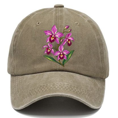 Queensland Cooktown Orchid Australia Cultural Icons Classic Cap – Warm Sand