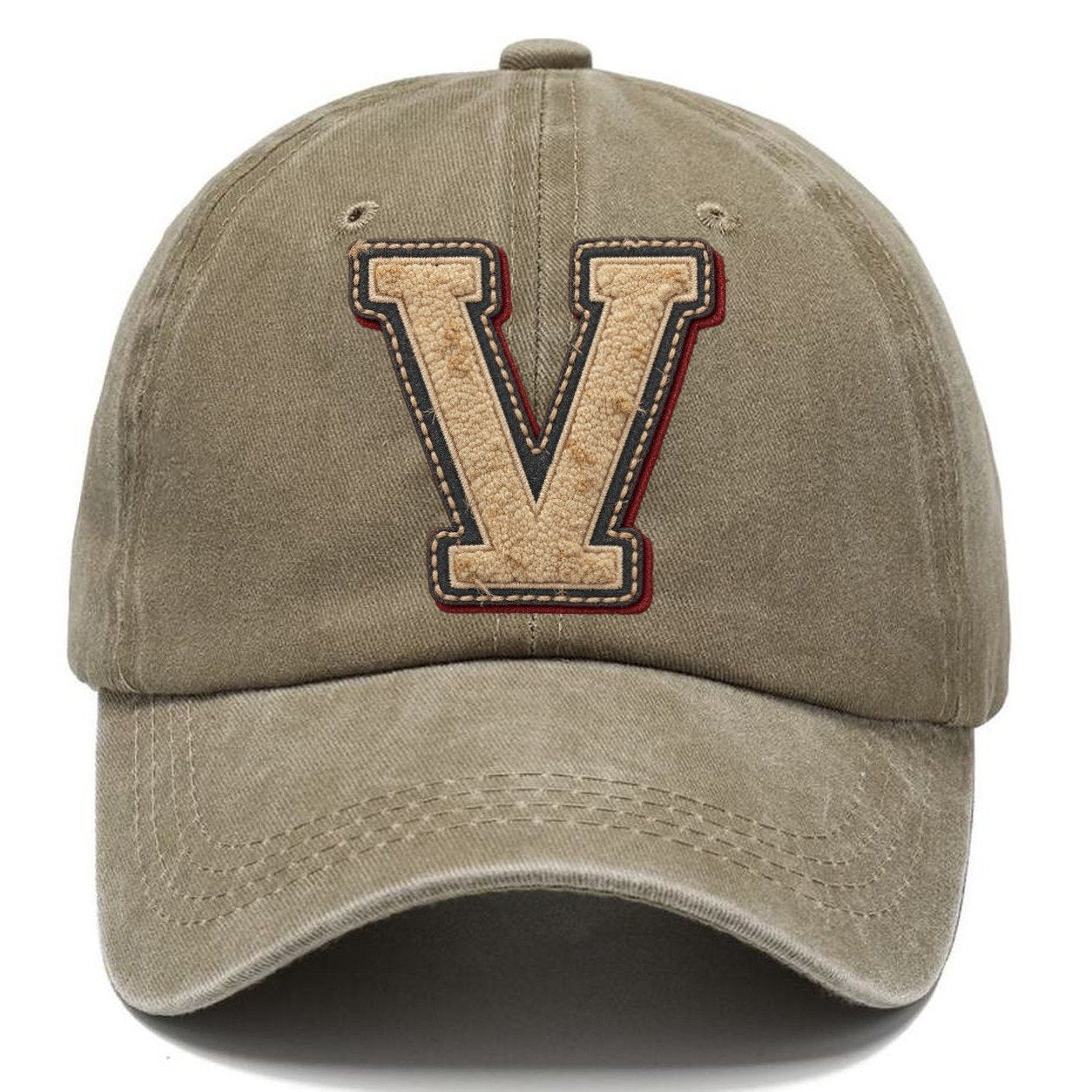Varsity Chenille V Monogram Classic Cap – Warm Sand