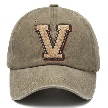 Varsity Chenille V Monogram Classic Cap – Warm Sand