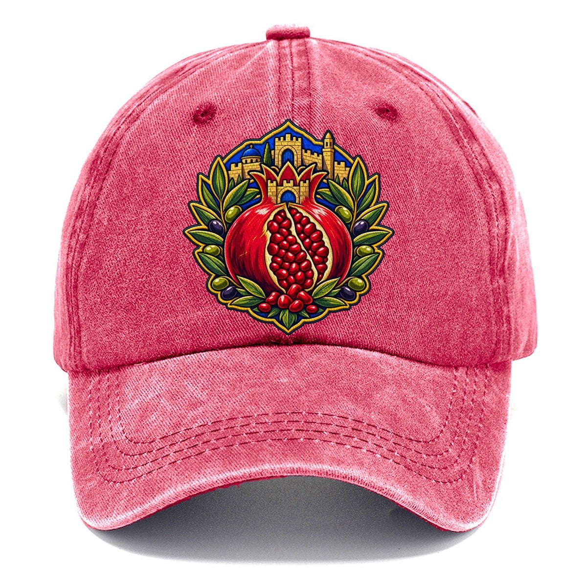 Pomegranate Emblem Jerusalem Classic Cap – Pomegranate Blush