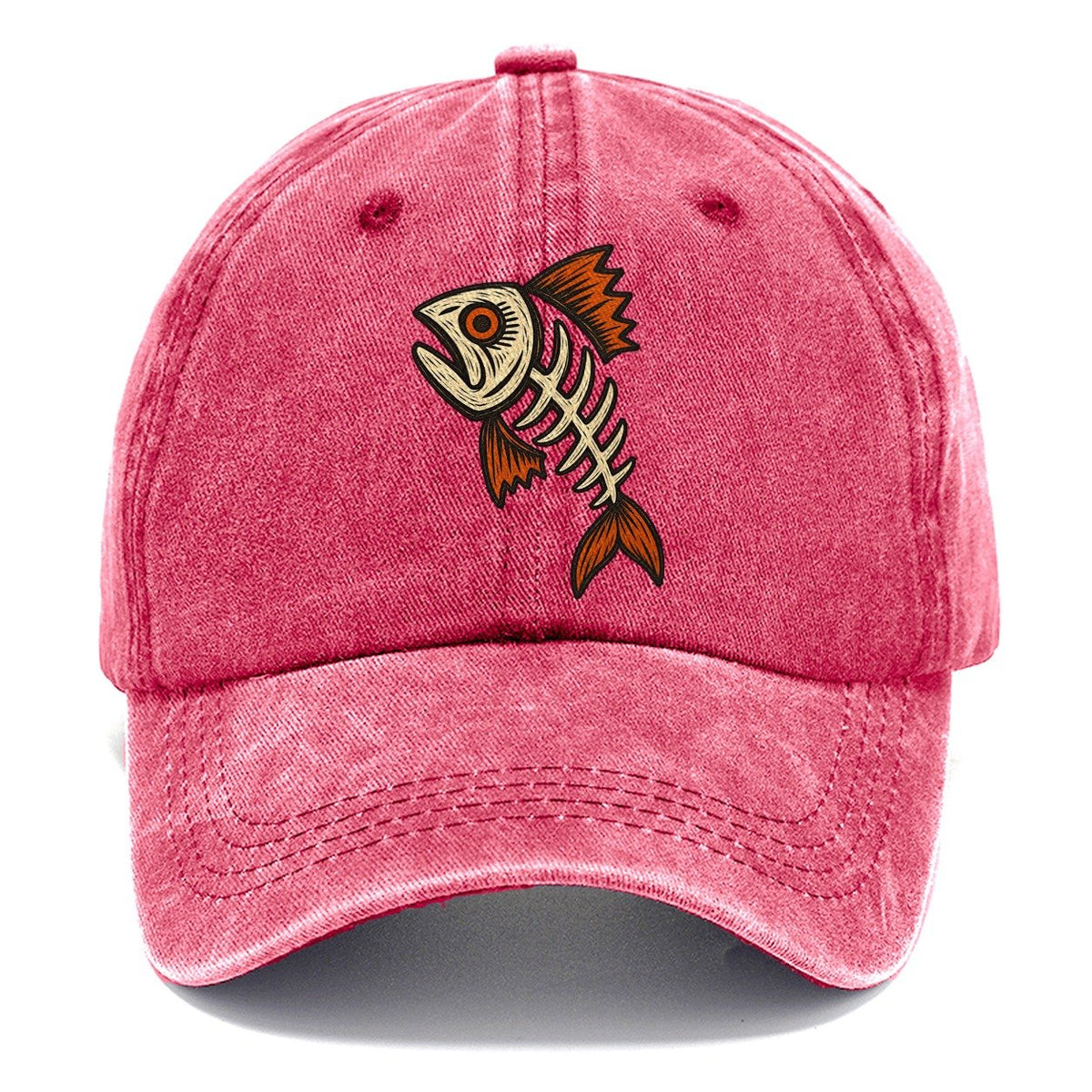 Fish Head Skeleton Classic Cap – Pomegranate Blush