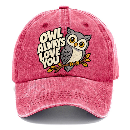 Pop Art Owl Animal Puns Classic Cap – Pomegranate Blush