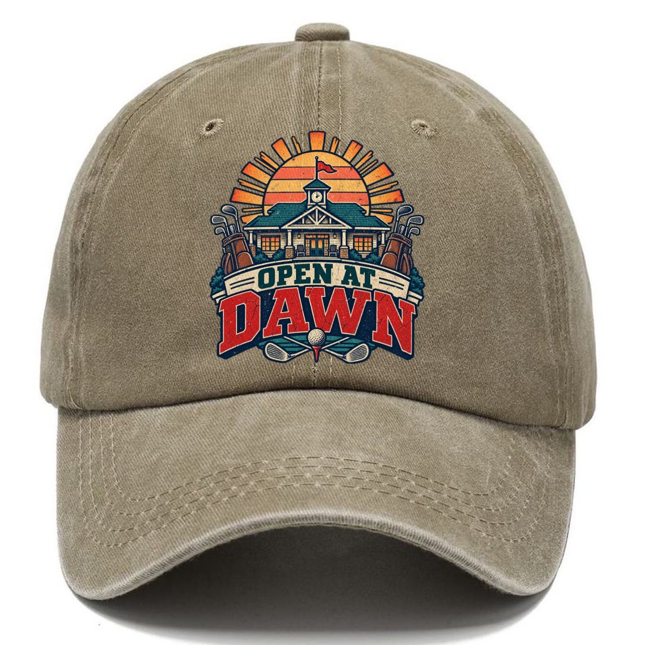 Open At Dawn Golf Life Classic Cap – Warm Sand