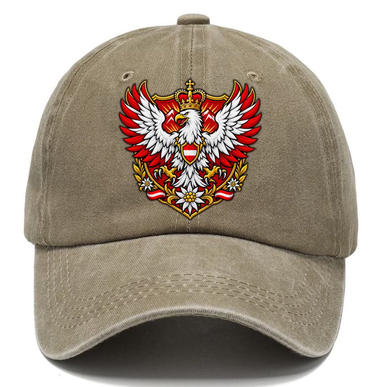 Austria Heraldic Crest Country Logos Classic Cap – Warm Sand