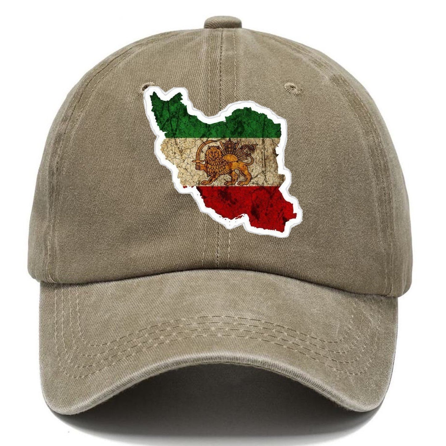 Iran Map Sticker Classic Cap – Warm Sand