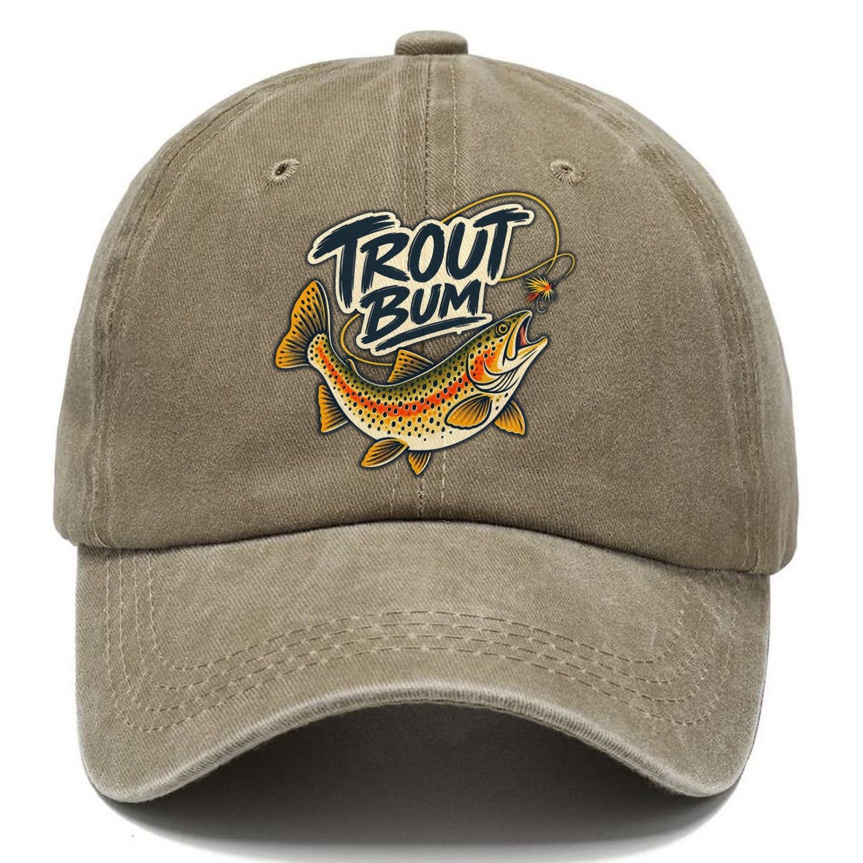 Trout Bum Fishing Elegant Classic Cap – Warm Sand