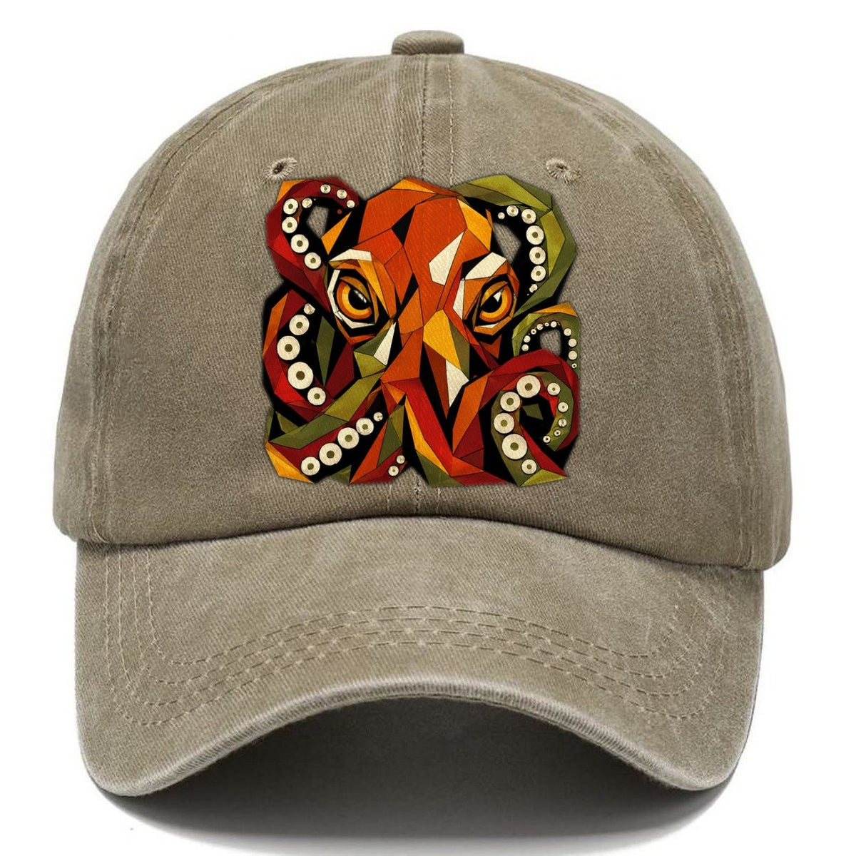Octopus Face Tentacles Classic Cap – Warm Sand