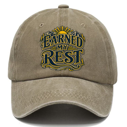 Earned My Rest Retired Living Classic Cap – Warm Sand