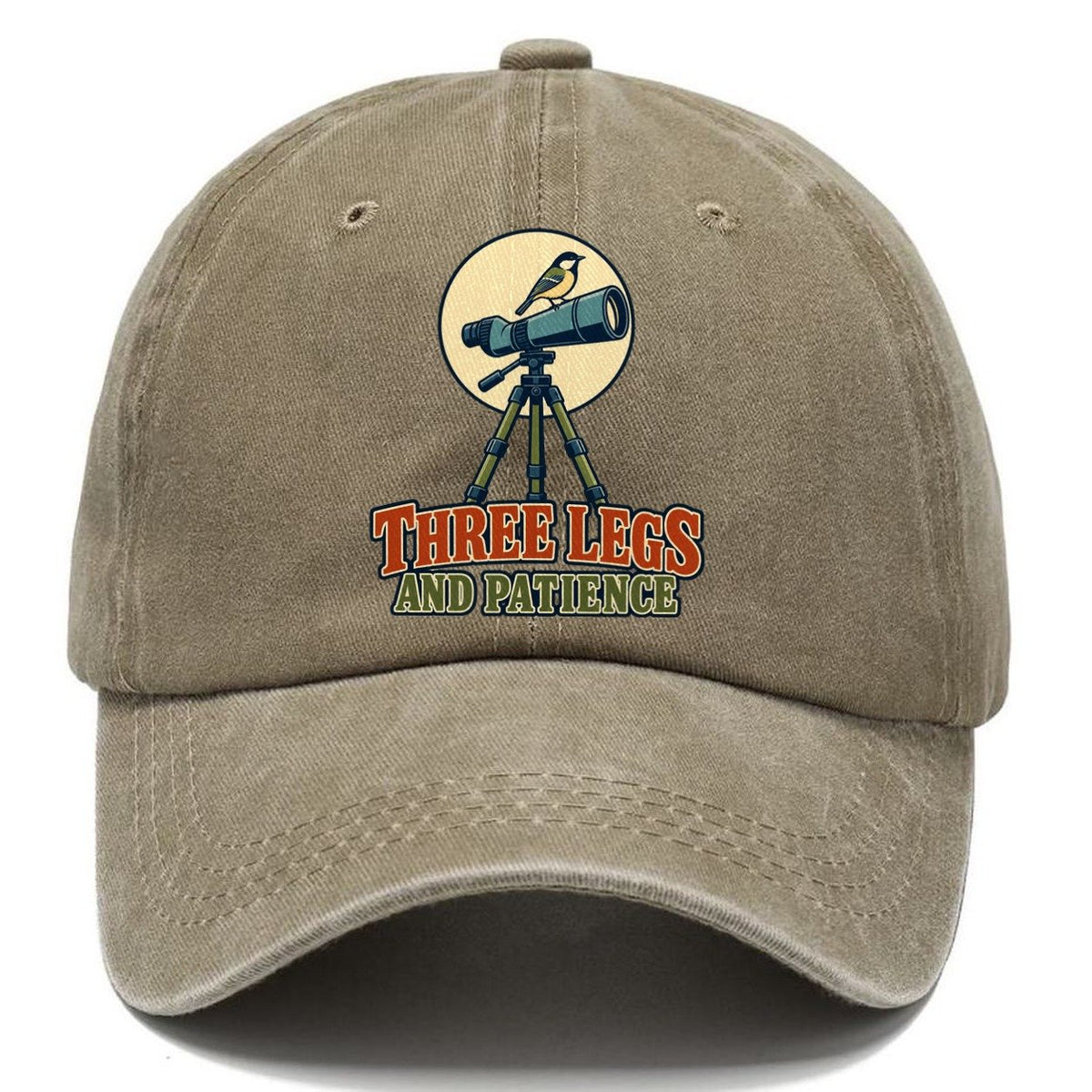 Three Legs And Patience Birdwatching Classic Cap – Warm Sand