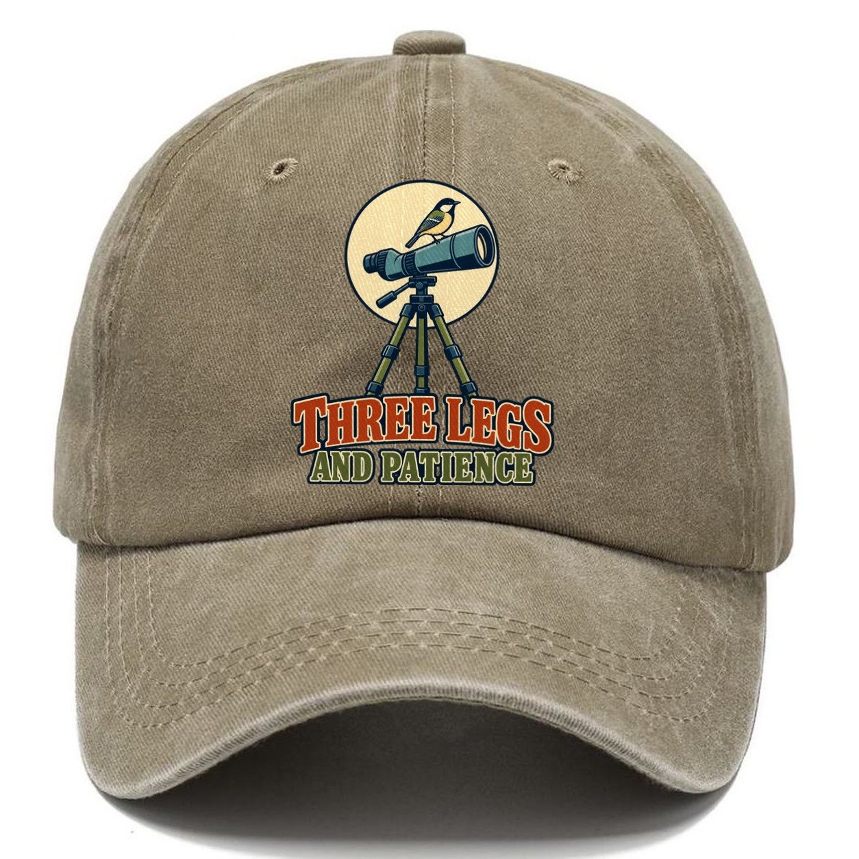 Three Legs And Patience Birdwatching Classic Cap – Warm Sand
