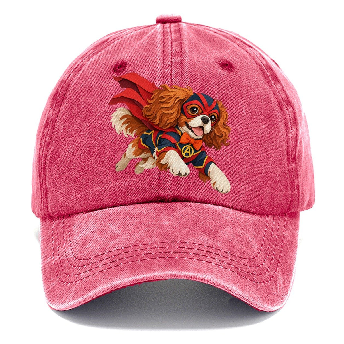 Superhero Cavalier Spaniel Classic Cap – Pomegranate Blush