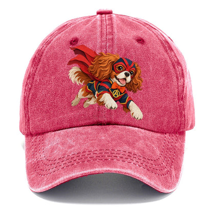 Superhero Cavalier Spaniel Classic Cap – Pomegranate Blush