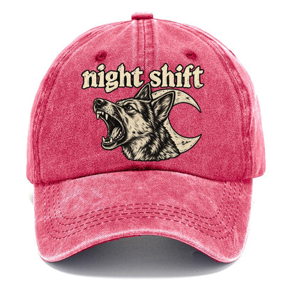 A Barking Dog Head Overlapping A Crescent Moon Bark For Me Classic Cap – Pomegranate Blush