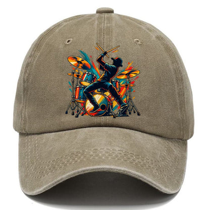 Drum Kit Icon Music Instruments Classic Cap – Warm Sand