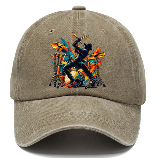 Drum Kit Icon Music Instruments Classic Cap – Warm Sand