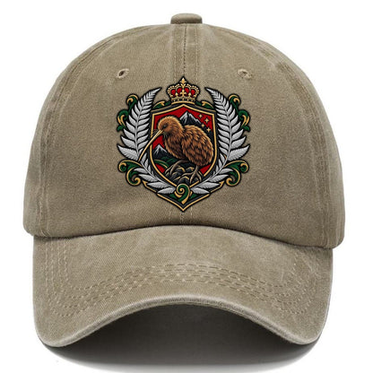 New Zealand Heraldic Crest Country Logos Classic Cap – Warm Sand