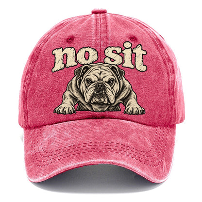 A Stocky Bulldog Planted Square On Braced Front Legs Head And Chest Only Bark For Me Classic Cap – Pomegranate Blush