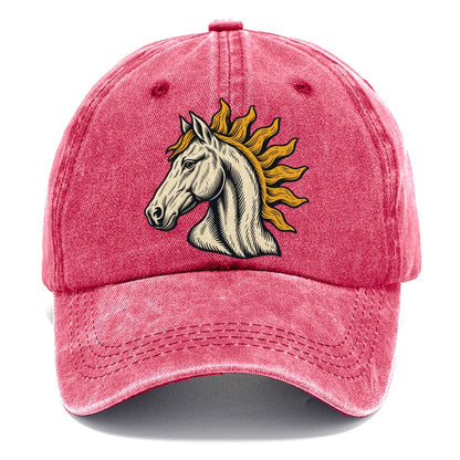 Horse Sun Mane Sundown Familiars Classic Cap – Pomegranate Blush
