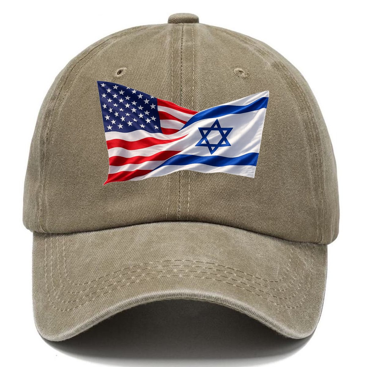 US Israel Waving Flags Alliance Classic Cap – Warm Sand