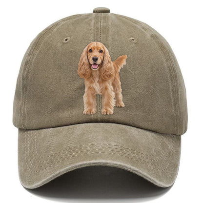 Cocker Spaniel Standing Top Breeds Classic Cap – Warm Sand