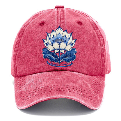 Lotus In Blue Quiet Wards Heritage Classic Cap – Pomegranate Blush