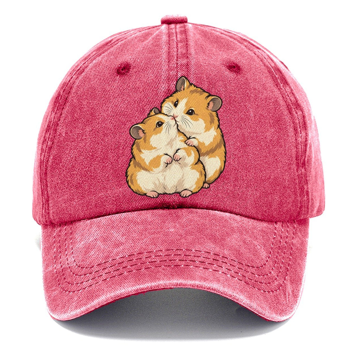 Hamster Nose Touch Small Pet Logos Classic Cap – Pomegranate Blush