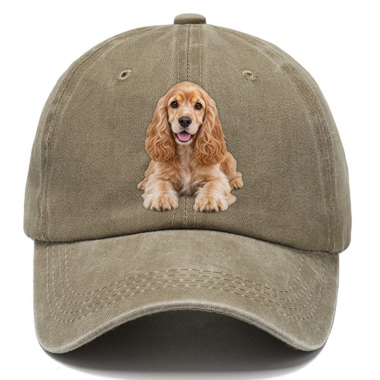 Cocker Spaniel Lying Down Top Breeds Classic Cap – Warm Sand