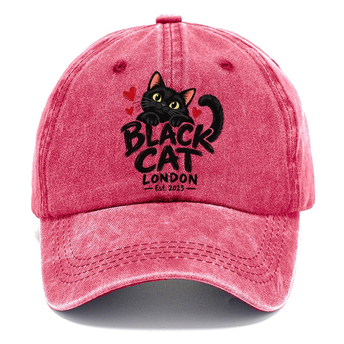 Black Cat London Est. 2023 Classic Cap – Pomegranate Blush