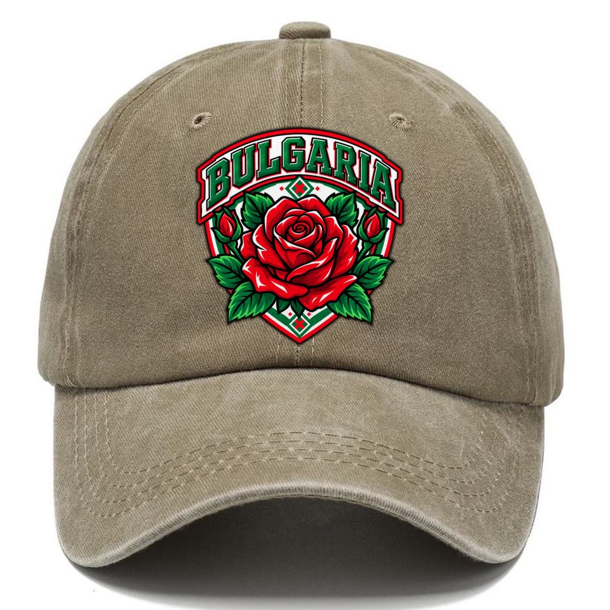 Bulgaria Retro Badge Country Logos Classic Cap – Warm Sand