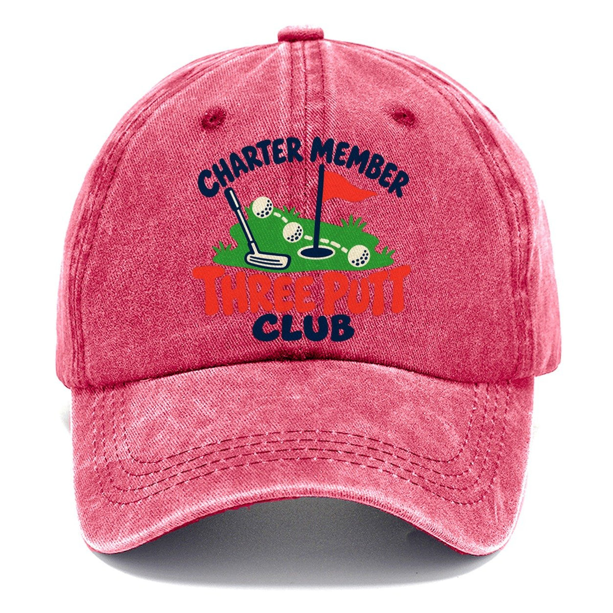 Three Putt Club Golf Life Classic Cap – Pomegranate Blush