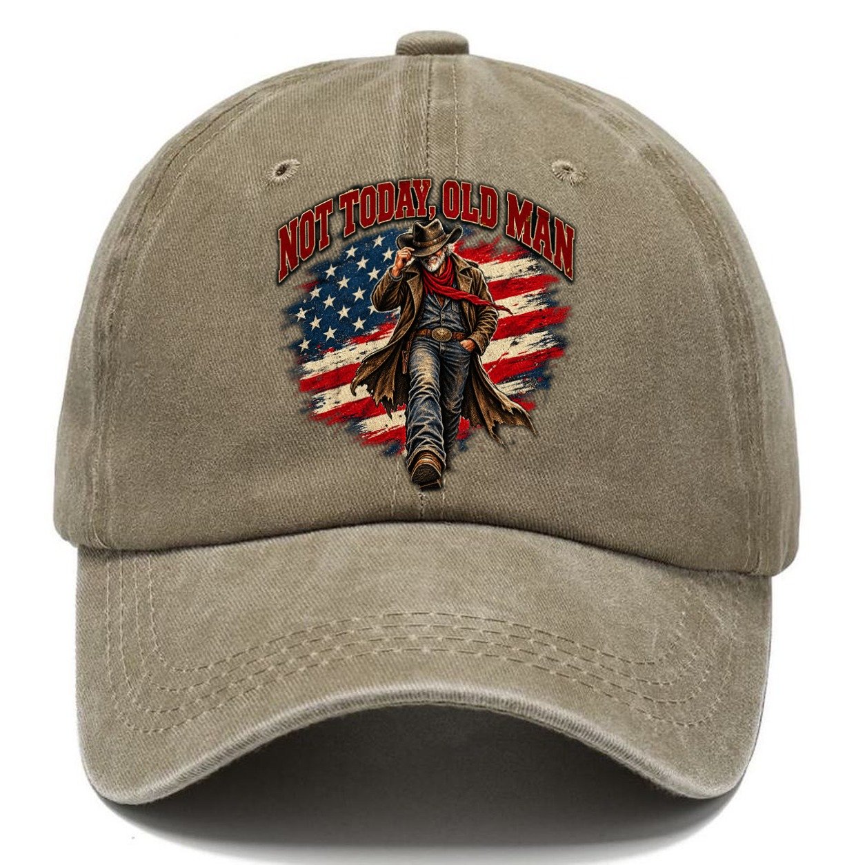 Not Today Old Man Old Man Strong Classic Cap – Warm Sand