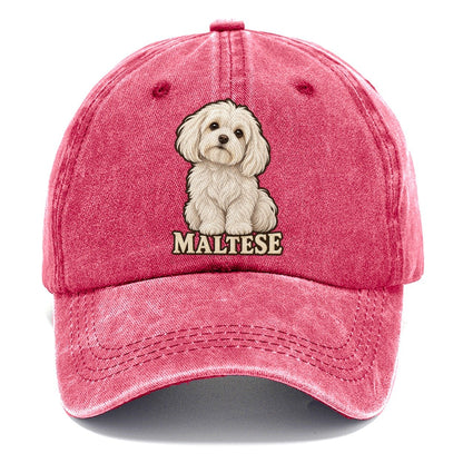 Maltese Name Line Fan Favorites Classic Cap – Pomegranate Blush