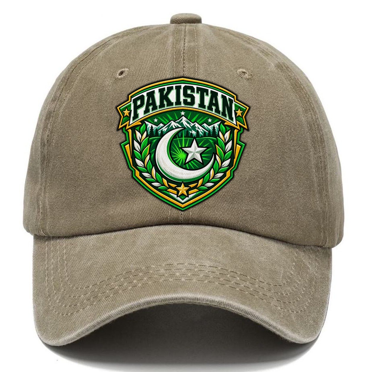 Pakistan Retro Badge Country Logos Classic Cap – Warm Sand