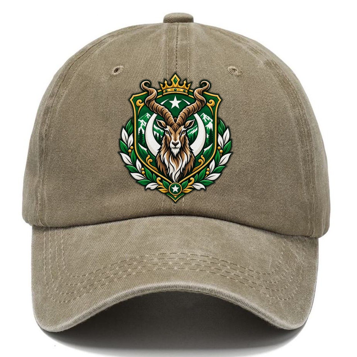 Pakistan Heraldic Crest Country Logos Classic Cap – Warm Sand