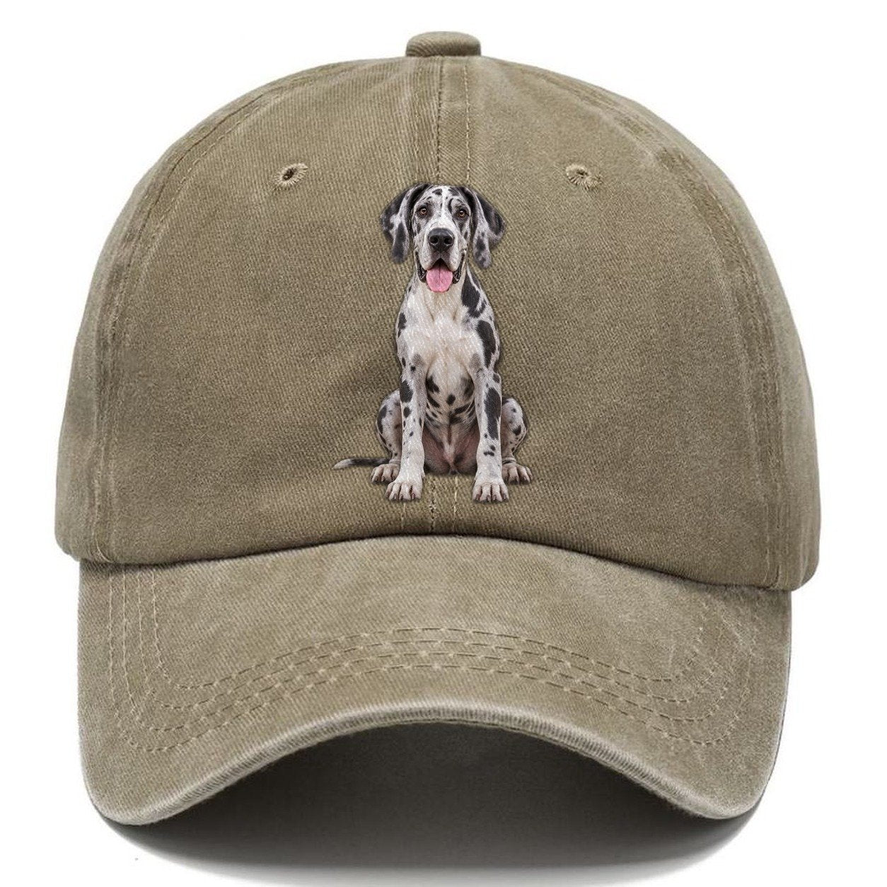 Great Dane Sitting Top Breeds Classic Cap – Warm Sand